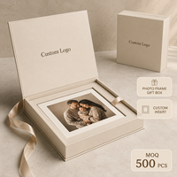 Caja de Regalo de Cartón Rígido Personalizada para Marcos de Fotos con Impresión de Logotipo, Empaquetado al por Mayor