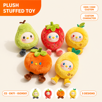 Peluche personnalisée en velours côtelé, jouet en peluche sur le thème des fruits, poupée de personnage pour la décoration de bureau scolaire