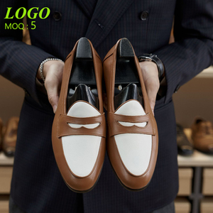 Zapatos Mocasines Elegantes de Cuero Vacuno Genuino de Alta Calidad para Hombre, Zapatos de Vestir para Negocios, Bodas y Eventos Formales - Product Image 1