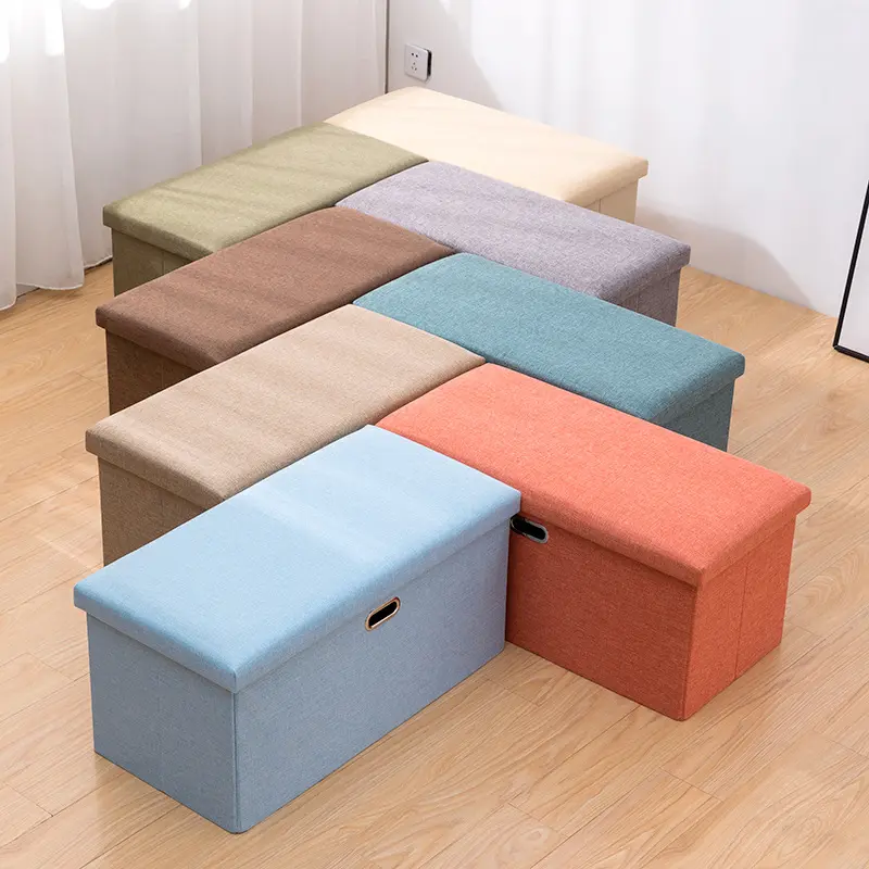 Oem Factory Multifunctional Escabel Tabouret De Salon Eco Friendly Household Products Nordic Portable Storage Box Ottoman Bench