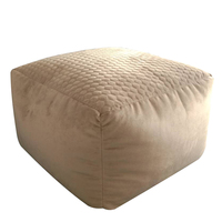 Tabouret pouf carré en molleton hollandais doux ottaman rempli de haricots Fauteuil pouf personnalisé en gros Siège pouf multifonctionnel en EPS