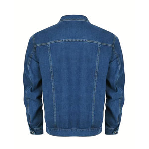 New Fashion Solid Color <b>Lightweight</b> <b>Men</b> Denim <b>Jacket</b> Casual Streetwear Oversize Winter Wear Stand Collar <b>Men</b> Denim <b>Jacket</b> - Product Image 2