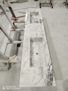 Natural <strong>Stone</strong> for Interior Wall Panel Bathroom Basin Sink Countertop <strong>Stone</strong> Veneer <strong>Marble</strong> <strong>Stone</strong> Slab <strong>White</strong> Modern Decorative - Product Image 6