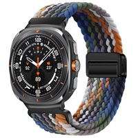 Correa de Reloj Inteligente de Moda, Tejida en Nailon con Tela Elástica Ultra Ajustable para Samsung Galaxy Watch, Cierre Magnético Resistente
