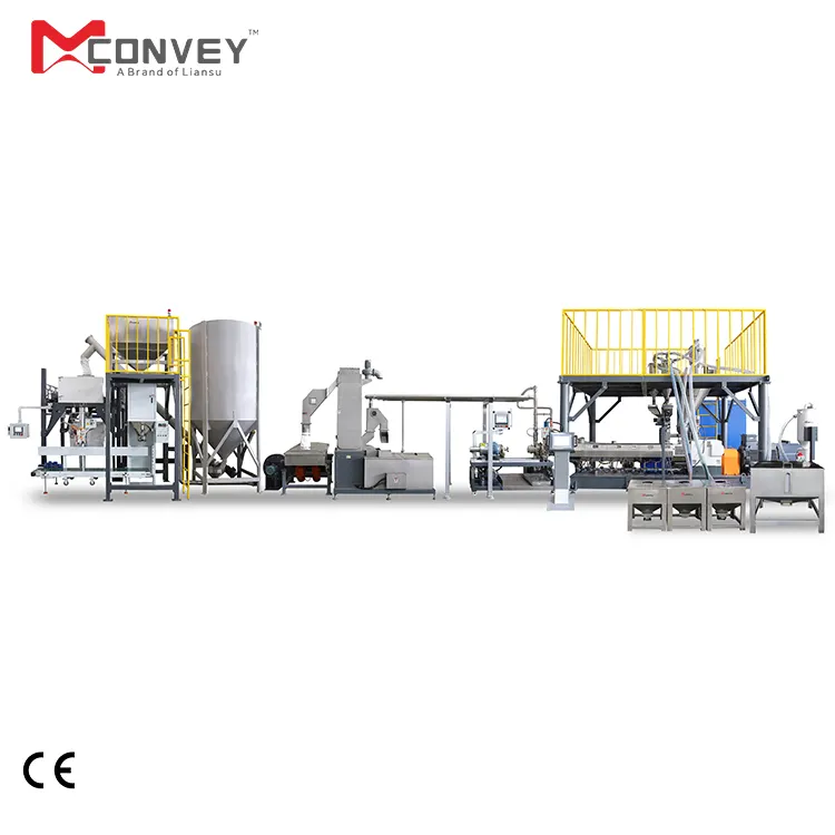 Pp Pe Ldpe Plastic Grondstof Maken Machine Twin Schroef Pelletiseren Granulator Extruder Voor Plastic Rubber Masterbatch