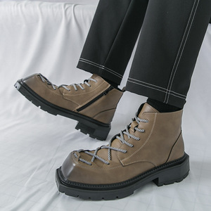 2026 Bestselling Thick Sole <b>Height</b> <b>Increasing</b> Business Formal Leather <b>Shoes</b> Youth Trendy All-Match Daily Casual Lace-up <b>Shoes</b> - Product Image 1