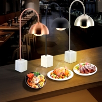 Lampe chauffante professionnelle à tête unique avec base en marbre pour buffet, hôtel et restaurant