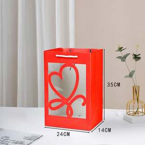 Bolsa de Papel Personalizada con Logotipo de la Marca Eternity, Diseño de Arte Floral Transparente, Material Artístico, Diseño de Ventana, Impresión Serigrafiada - Product Image 2