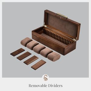 Người Đàn Ông Sang Trọng Cá Nhân Lưu Trữ Với 5 Khe Cắm Cho Đồng Hồ Rắn Đồng Hồ Bằng Gỗ Hộp - Product Image 6