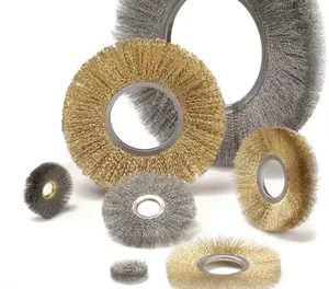 定制钢丝铜丝圆盘刷用于清洁抛光去毛刺