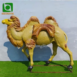 Statua di <span class=keywords><strong>Cammello</strong></span> Decorativa da Esterno in Fibra di Vetro e Resina, Gialla, Impermeabile, Dimensioni Personalizzabili - Product Image 2