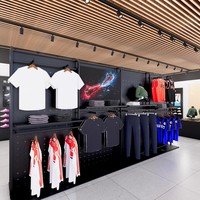 Présentoir multi-niveaux pour vêtements de sport – Support de présentation pour hauts à manches courtes et articles de sport pour magasins