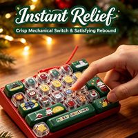 Clavier mécanique de Noël à 26 touches, jouet sensoriel anti-stress mignon en forme de dessin animé, cadeau sensoriel, touches de clavier