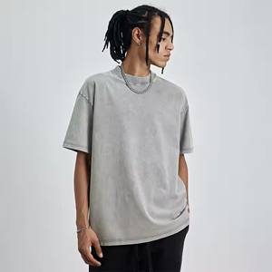 Camisetas lavadas para hombre, camisetas de manga corta lavadas con ácido en blanco de algodón 100% personalizadas para hombre, camisetas Batik de gran tamaño - Product Image 3