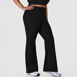Pantalon de yoga évasé taille haute YIYI pour femme, effet push-up, coupe bootcut, leggings d'entraînement très élastiques avec poches - Product Image 3
