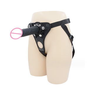 NEU Tragbarer weicher Silikon-Dong-Gurt auf doppeltem Dildo höschen Verstellbarer Gurt Realistischer Penis - Product Image 1