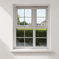 Ventana Abatible Moderna de UPVC con Certificación de Rendimiento EN 14351-1, Multicámara, Insonorizada, Doble Acristalamiento, para Hoteles, Dormitorios y Hogares