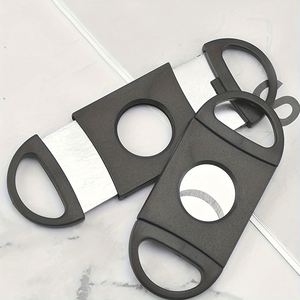 Cortador de Cigarros Portátil de Acero Inoxidable con Doble Cuchilla, Mini Tijeras de Viaje con Cuero y Metal para Uso Diario - Product Image 5