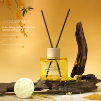 Coffret Cadeau Parfumé Chinois de la Fête de la Mi-Automne : Pierres Diffuseuses Osmanthus Orange Laurier et Bougie Parfumée d'Aromathérapie Sans Fumée