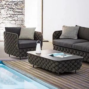 <span class=keywords><strong>Meubles</strong></span> <span class=keywords><strong>de</strong></span> patio européens et américains en rotin chaud pour l'extérieur avec coussin <span class=keywords><strong>de</strong></span> siège imperméable, couleur détachable, personnalisable - Product Image 6