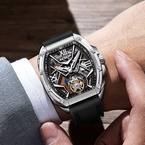 Reloj con movimiento AESOP Tourbillon para hombre, Richard Skeleton, zafiro, luminoso, mecánico, manual, resistente al agua. - Product Image 5