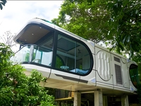 Capsule modulaire en acier écologique et high-tech personnalisée KT, espace pour la maison, salle de soleil portable, chambre à coucher, salle de bains, cour d'hôtel