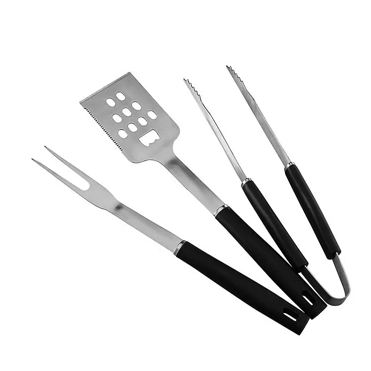 Utensilio de barbacoa CL464, juego de herramientas de cocina para acampada y exteriores, accesorios de acero inoxidable para barbacoa