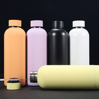 Bouteille d'eau colorée d'extérieur 350ml/500ml/600ml/750ml Double paroi en acier inoxydable isolée sous vide pour le sport