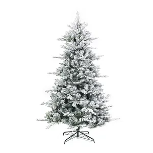 شجرة عيد الميلاد ذات مفصلات مخلوطة مصنوعة من البولي إيثيلين والبولي فينيل كلوريد بتصميم جديد 6 أقدام لعام 2024 شجرة عيد الميلاد الزخرفية للفنادق الداخلية