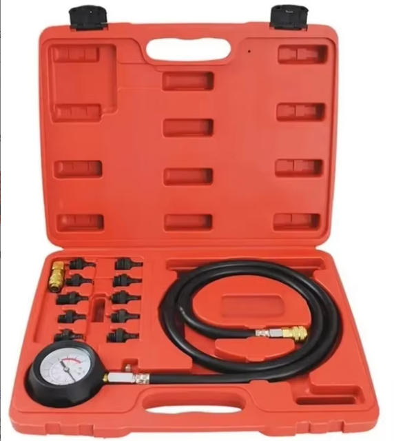 DN-G1005 Automotive Compression Tester & Engine Cylinder Leak Detector Hand Tool Orange Color