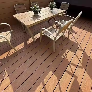 Ensemble de meubles de jardin en aluminium imperméable Simplicity, chaise en teck, pour terrasse, restaurant, cour, tables de salle à manger extérieures - Product Image 3