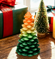 Lampe de nuit de Noël d'intérieur sans flamme, en forme de sapin, avec effet de flamme vacillante réaliste, pour la décoration de fête et de la maison