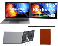 Moniteur portable Blackview SCM8, écran d'extension pour ordinateur portable 15,3 pouces FHD IPS Eye Care, moniteur de jeu ultra fin pour ordinateurs portables de 13 à 17 pouces