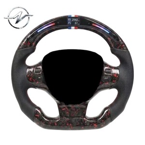 Volant sport en cuir perforé à 3 branches avec affichage LED et fibre de carbone forgée pour Peugeot <span class=keywords><strong>308</strong></span> <span class=keywords><strong>GTI</strong></span> <span class=keywords><strong>2014</strong></span> - Product Image 1