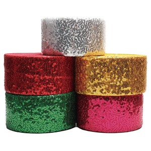 Nhỏ Sequins vải 75mm3inch phân tán <span class=keywords><strong>sequin</strong></span> <span class=keywords><strong>Ribbon</strong></span> cho tóc phụ kiện DIY Thủ công mỹ nghệ - Product Image 1