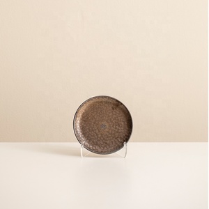 Di alta qualità Non tossico in porcellana Vintage martellata con struttura bassa stoviglie per Hotel o <span class=keywords><strong>Design</strong></span> elegante piatto piatto per uso domestico - Product Image 5