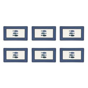 Assiettes de service Excelsa Ocean Ceramic 25x2.5x15 cm multicolores, lot de 6 assiettes en céramique - Product Image 4