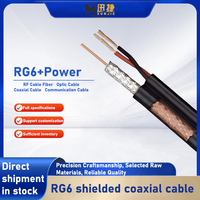 Cable Coaxial RG6 75 Ohm 305m para CCTV/SAT703, Cable de Comunicación Satelital de 1 Conductor