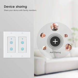 SIXWGH 4-Gang Smart Light para Tuya WiFi Switch Durable PC Quad Circuit Panel táctil funciona con <span class=keywords><strong>Alexa</strong></span>/<span class=keywords><strong>Google</strong></span> Home para UL Listed - Product Image 4