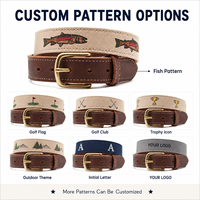 Bas quantité minimale de commande Usine Conception Personnalisée de Haute Qualité Mode en Cuir Véritable Hommes Golf Casual Ceinture Brodée avec Boucle Cooper