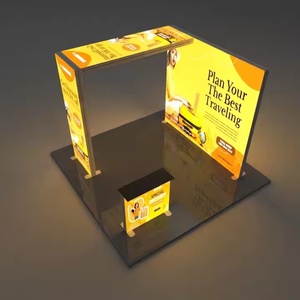 10x10 taşınabilir hafif kumaş fuar standında SEG ışık kutusu fuar standı ekran fuar standında standı - Product Image 3