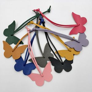 Handmade Small PU Leather Keychain Stylish Bag Charm Pendant <b>Cute</b> Butterfly Keychain for Women - Product Image 4