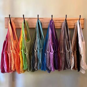 Sac de courses réutilisable en coton tissé, sac de courses en filet, sac écologique lavable pour oreillers et literie, échantillon gratuit - Product Image 3