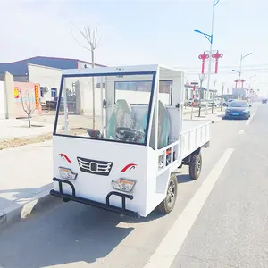Electric Four-wheel Cab With Shed Farm Transfer Horse Cow And Chicken Manure Material Handling Truck Storage Handling Truck