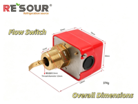 Interrupteur de débit d'eau RESOUR FS-25 FS-20 FS-15 de type palette pour système de protection de l'eau de refroidissement de refroidisseur, pièce de rechange pour la réfrigération