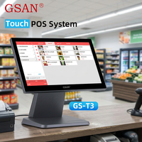 Sistema POS Todo en Uno con Pantalla Táctil de 15.6 Pulgadas para Supermercados, Punto de Venta con Procesador I5, Caja Registradora para Pequeñas Empresas, Venta al Por Mayor