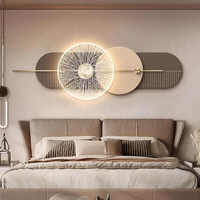Lampe murale décorative LED Moon Art Relief, série Rhythmic Art, pour salon de luxe, couloir, entrée, ambiance lumineuse