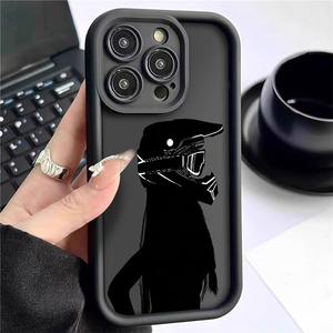 Coque de téléphone portable antichoc en TPU avec motif <span class=keywords><strong>casque</strong></span> de moto et imprimé fille, style lentille échelle <span class=keywords><strong>pour</strong></span> <span class=keywords><strong>iPhone</strong></span> 11 12 13 14 15 16 17 Pro Max - Product Image 1