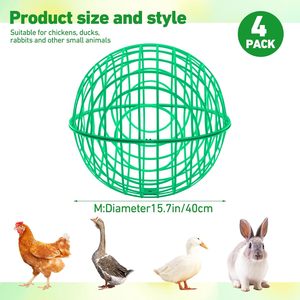 Cage à poulets mobile en maille plastique, démontable, sur roulettes, anti-morsure de chien, anti-écrasement par cheval, pour l'élevage de volailles en extérieur - Product Image 3