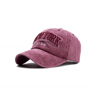 Custom Your LOGO Retro Vintage <b>New</b> <b>York</b> Unisex Cotton Twill 7-Panel Cap Distressed Washed Adjustable Outdoor 3D Baseball Cap - Product Image 4